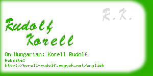 rudolf korell business card